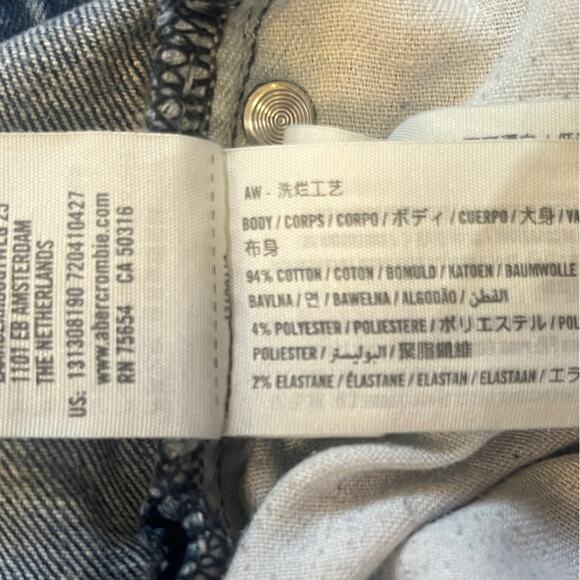 Abercrombie & Fitch Skinny Stretch Jeans Mens 29x30 Distressed Medium Wash Urban - Picture 7 of 11